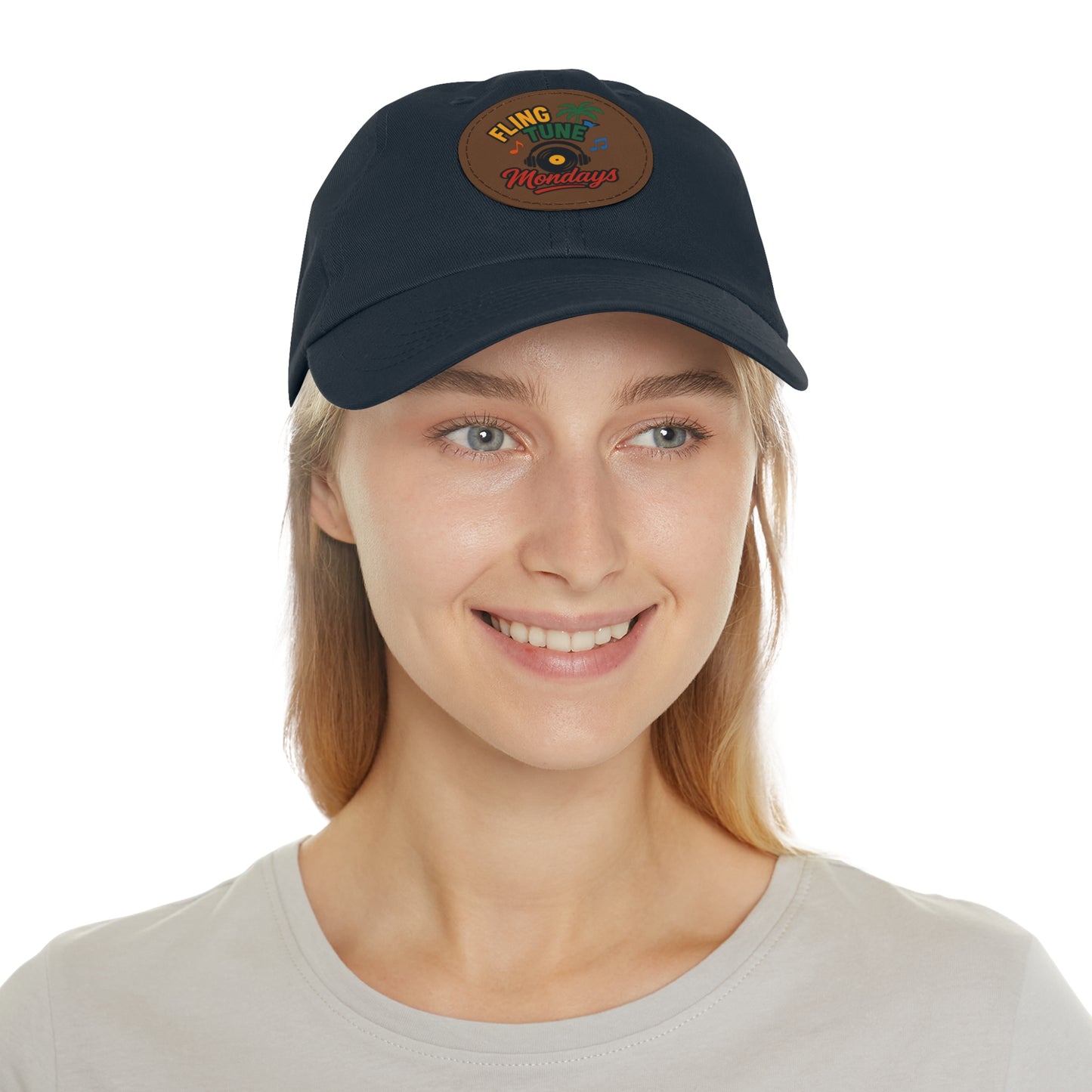 Fling Tune Mondays Leather Patch Dad Hat