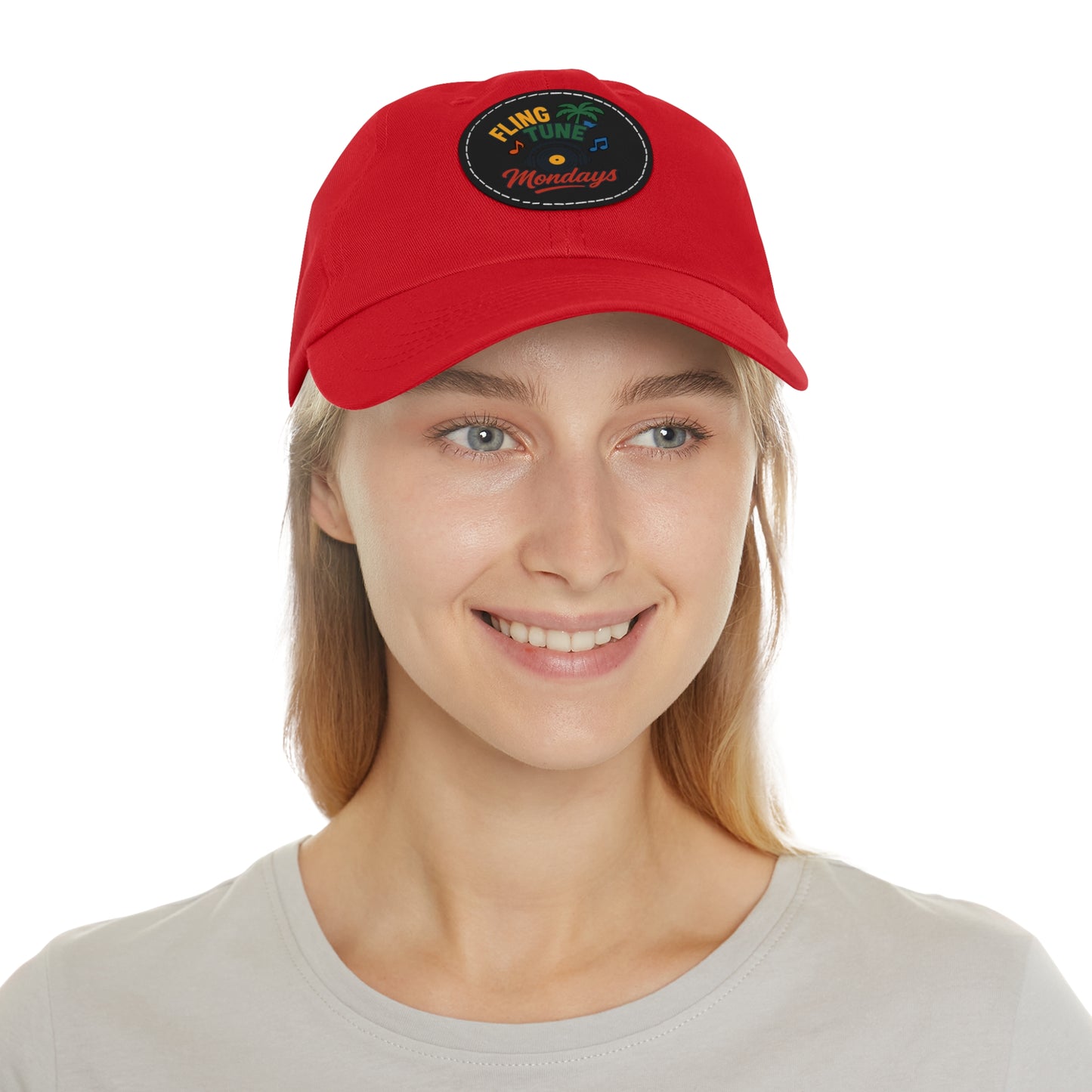 Fling Tune Mondays Leather Patch Dad Hat