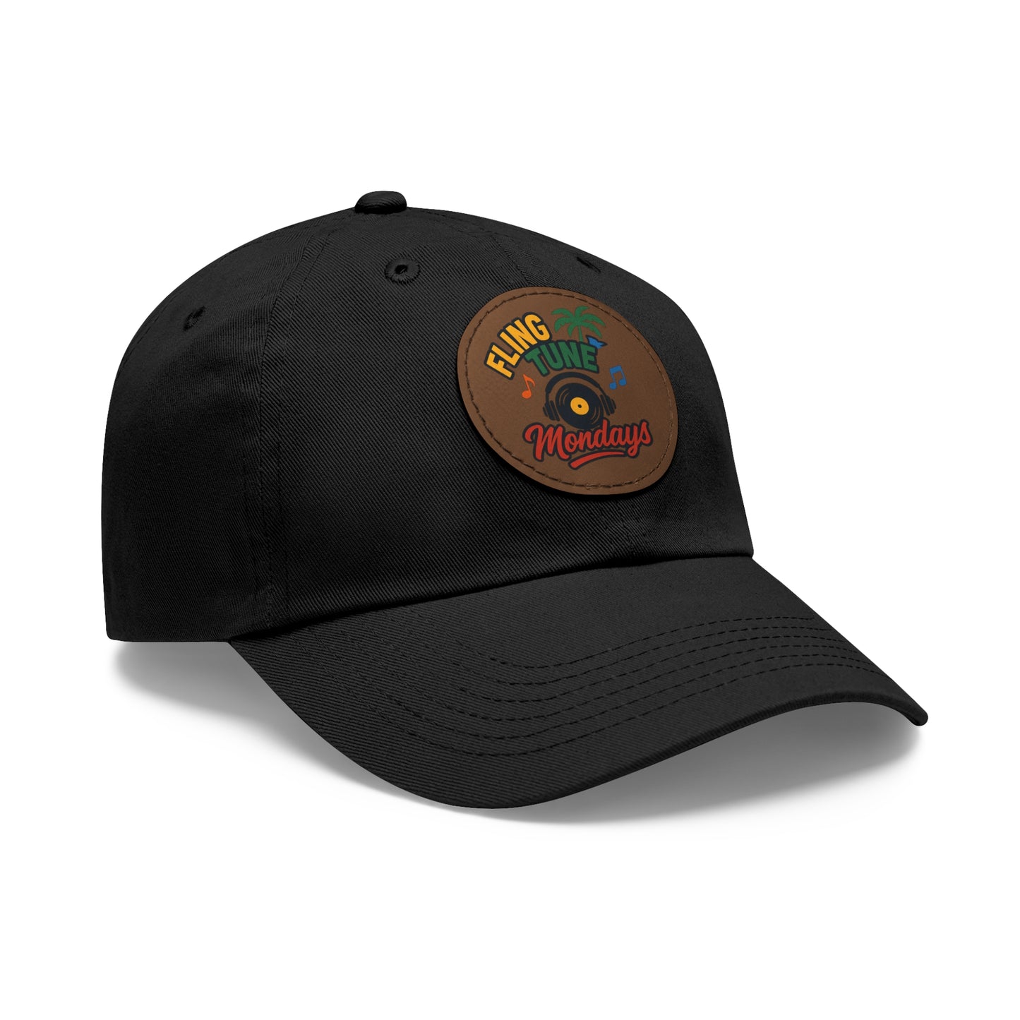 Fling Tune Mondays Leather Patch Dad Hat