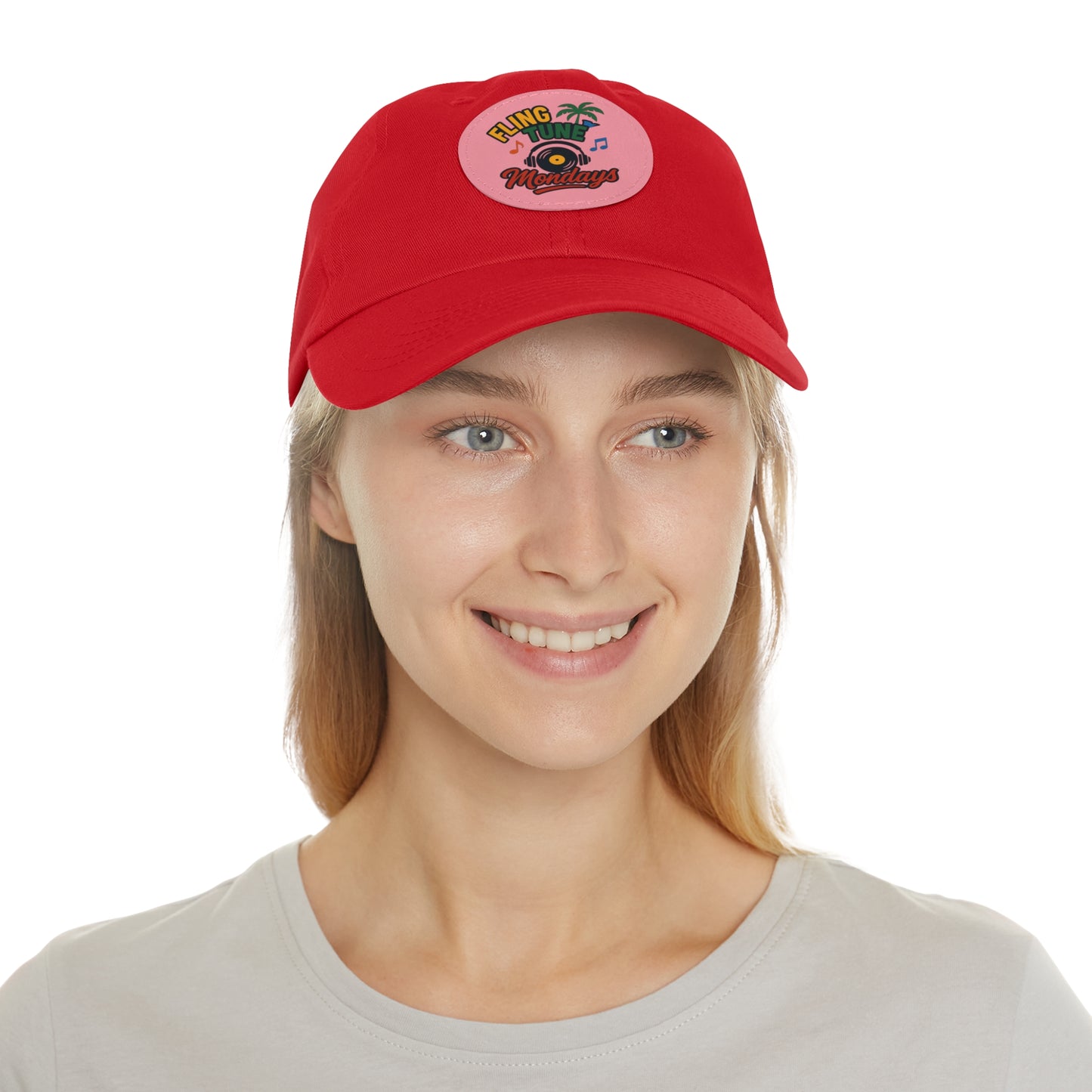 Fling Tune Mondays Leather Patch Dad Hat