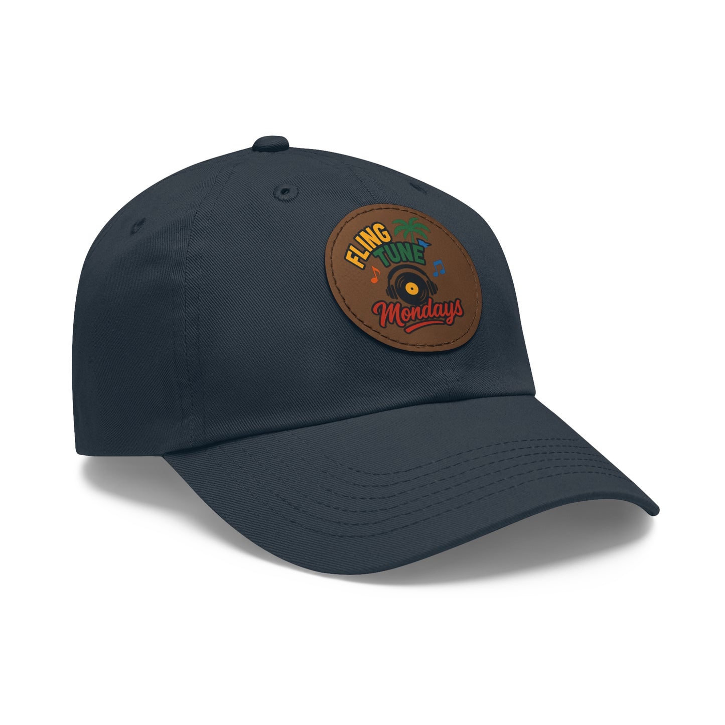 Fling Tune Mondays Leather Patch Dad Hat