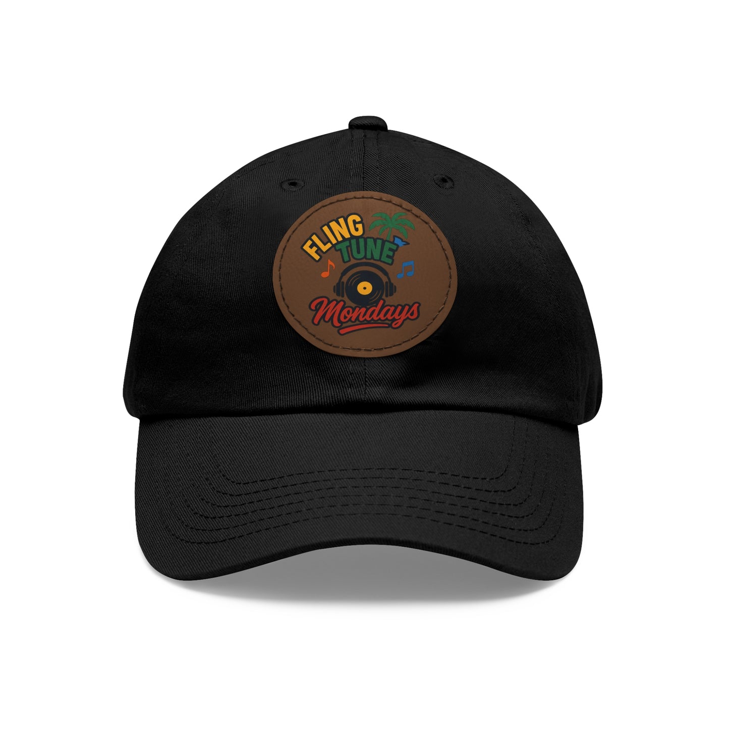 Fling Tune Mondays Leather Patch Dad Hat