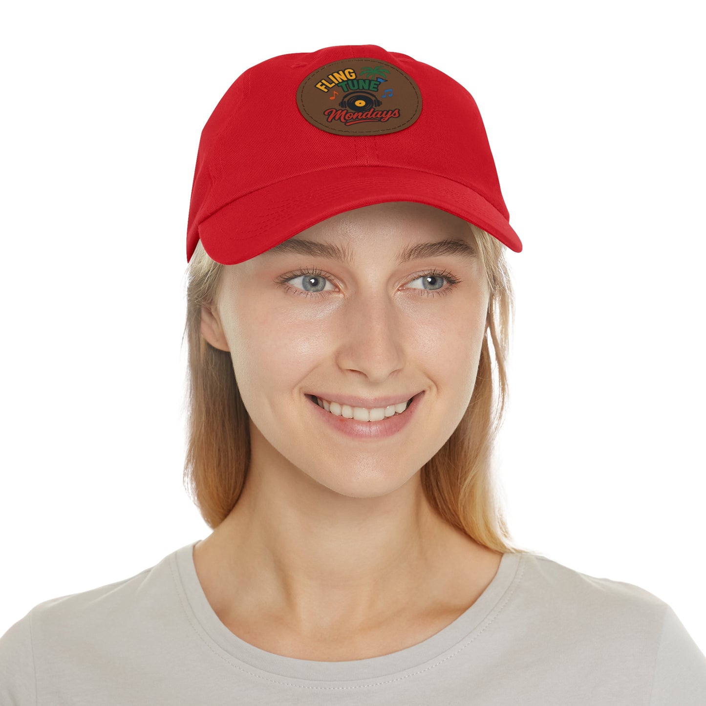 Fling Tune Mondays Leather Patch Dad Hat
