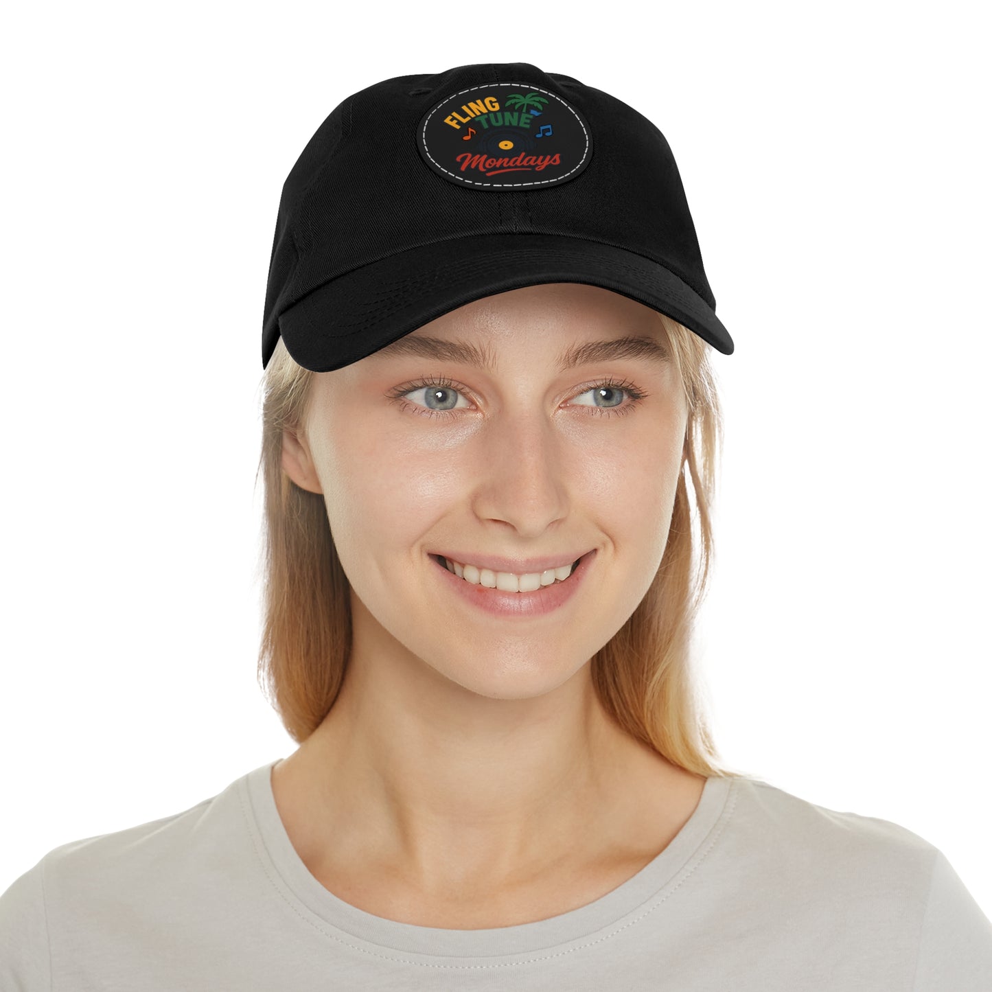 Fling Tune Mondays Leather Patch Dad Hat