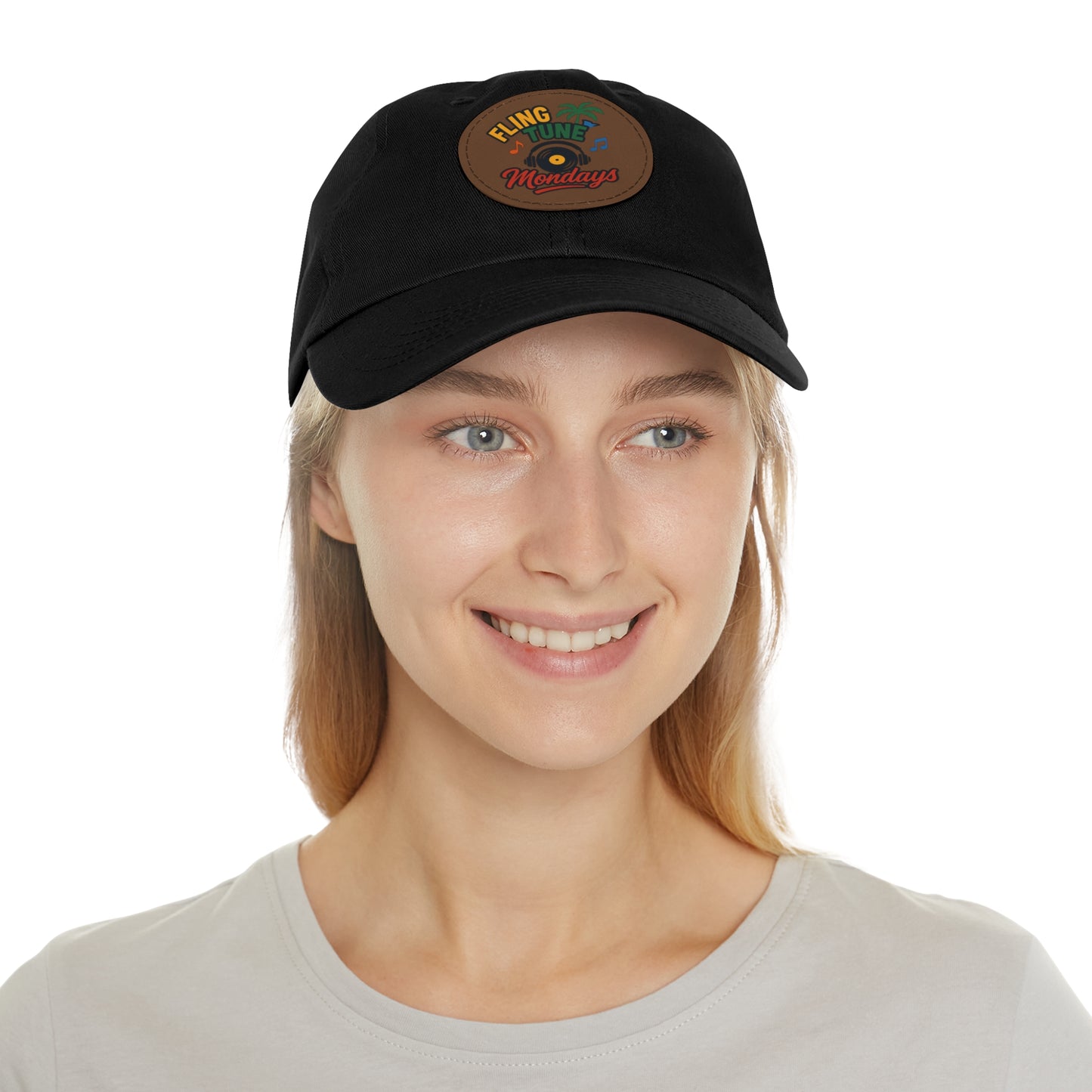 Fling Tune Mondays Leather Patch Dad Hat