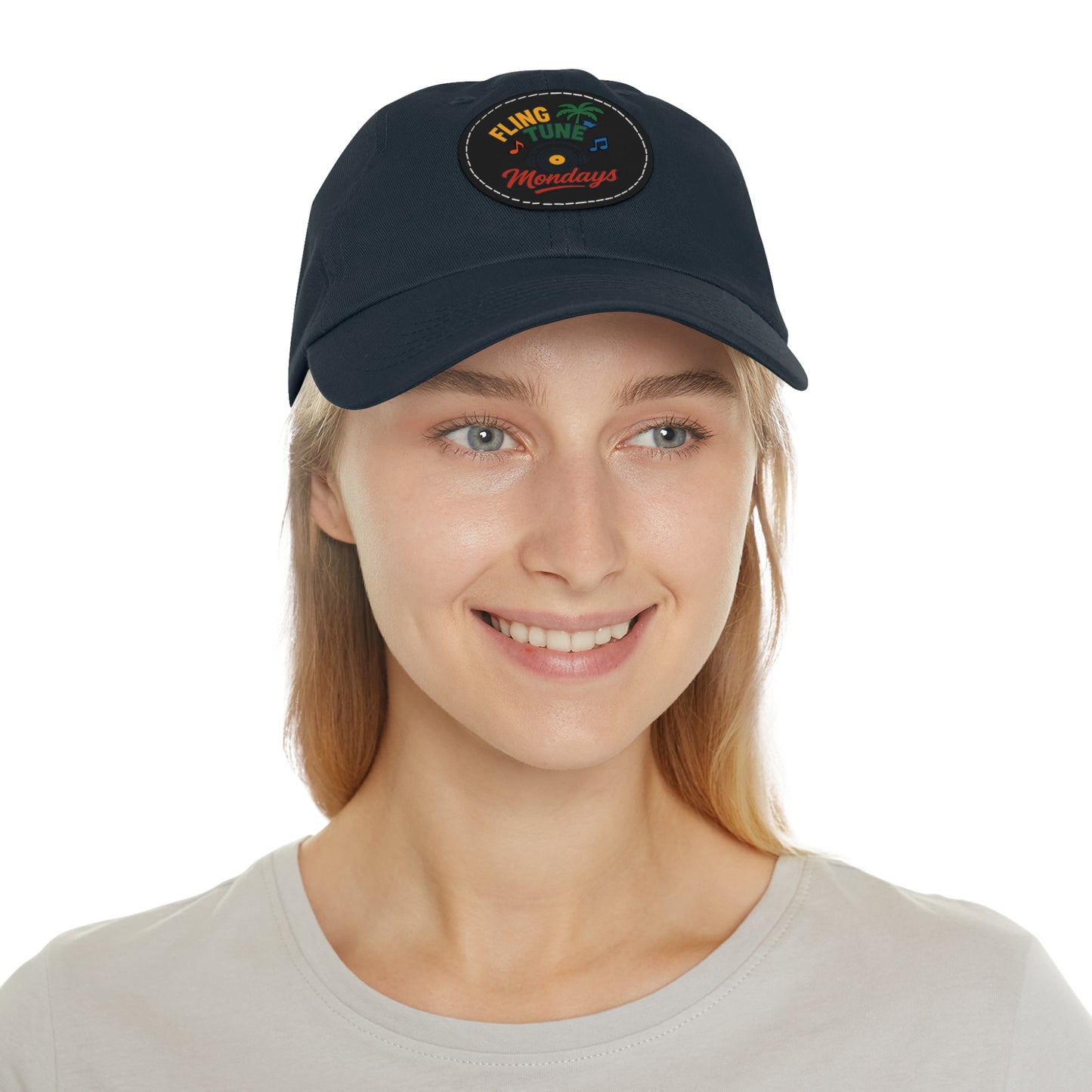 Fling Tune Mondays Leather Patch Dad Hat
