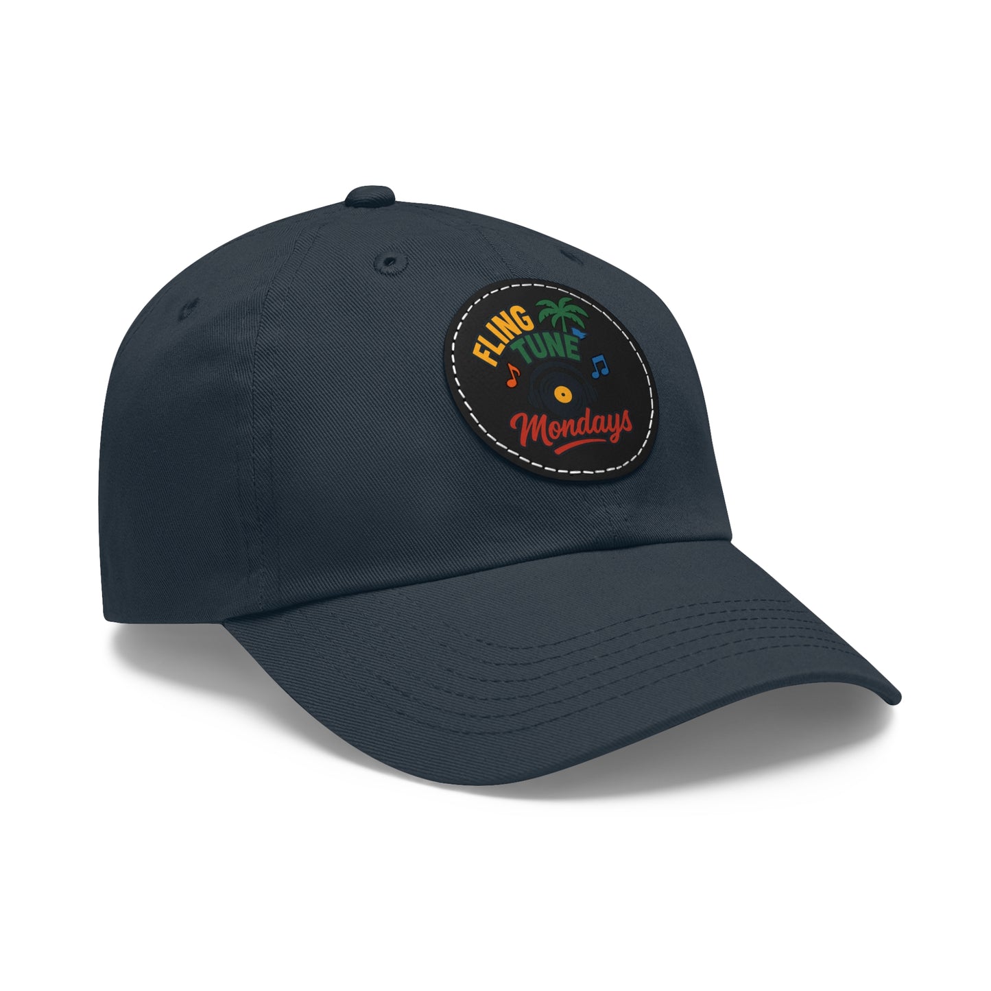 Fling Tune Mondays Leather Patch Dad Hat